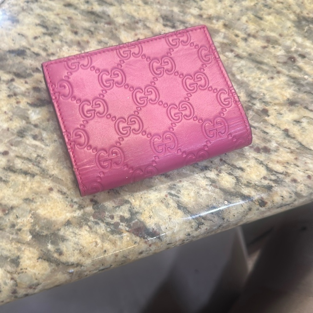 Gucci Fuchsia Embossed Wallet